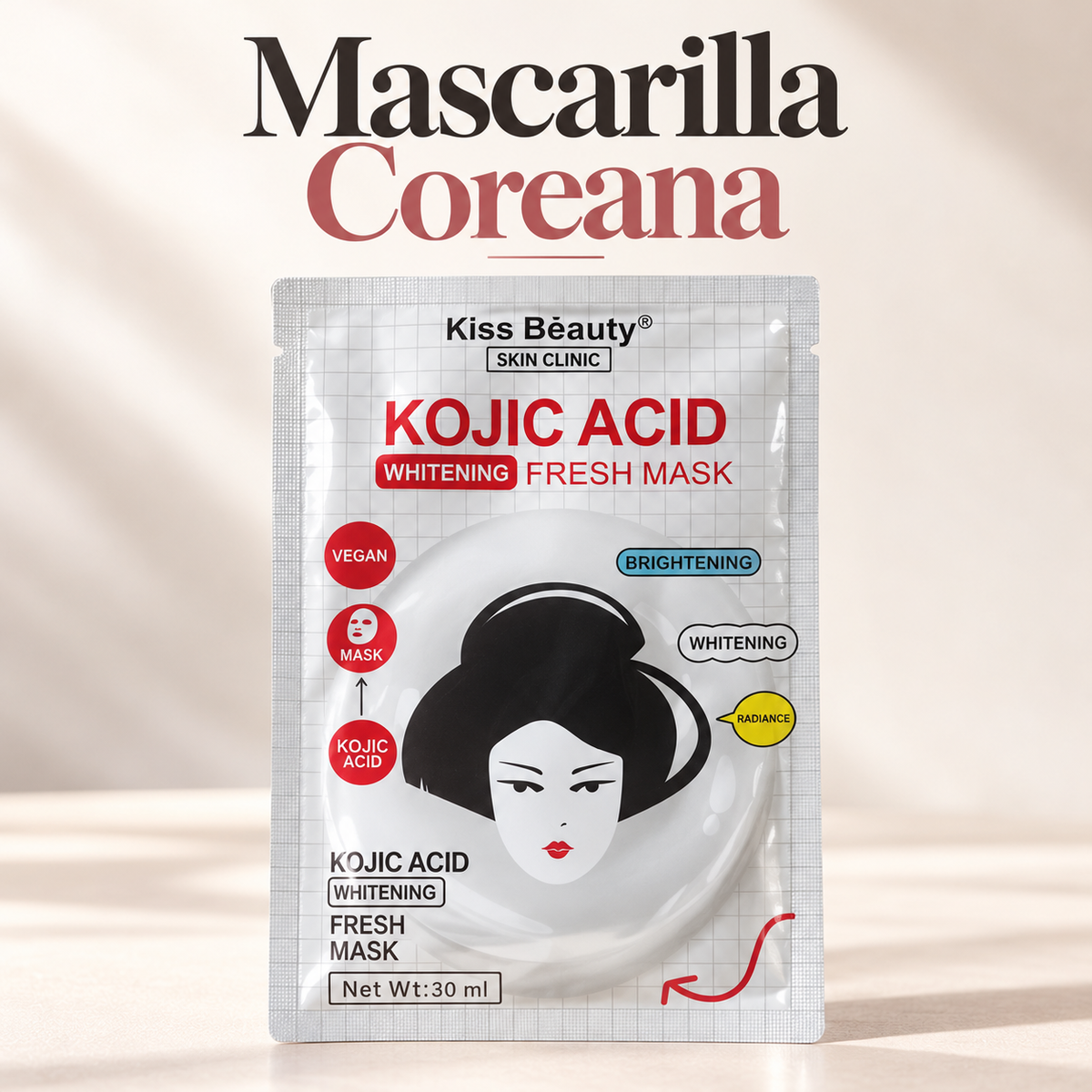 Kojic Pearl Mask® | Mascarilla Facial Coreana con Kojic Acid