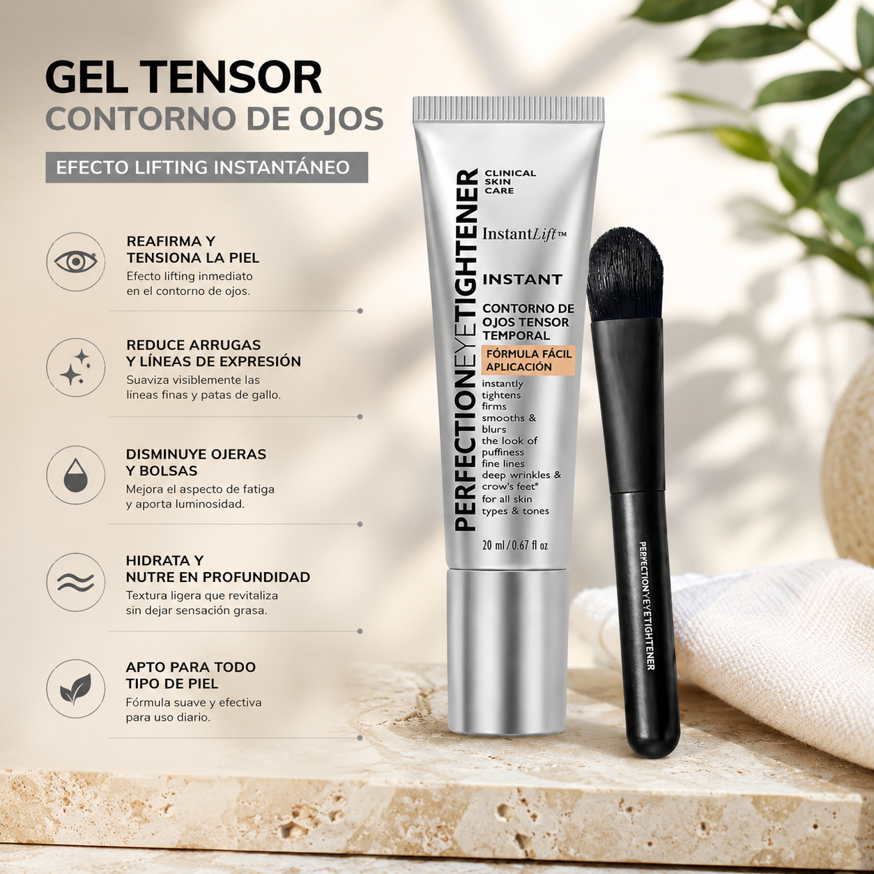 EYEFLASH®️-Gel tensor contorno de ojos - Antiojeras