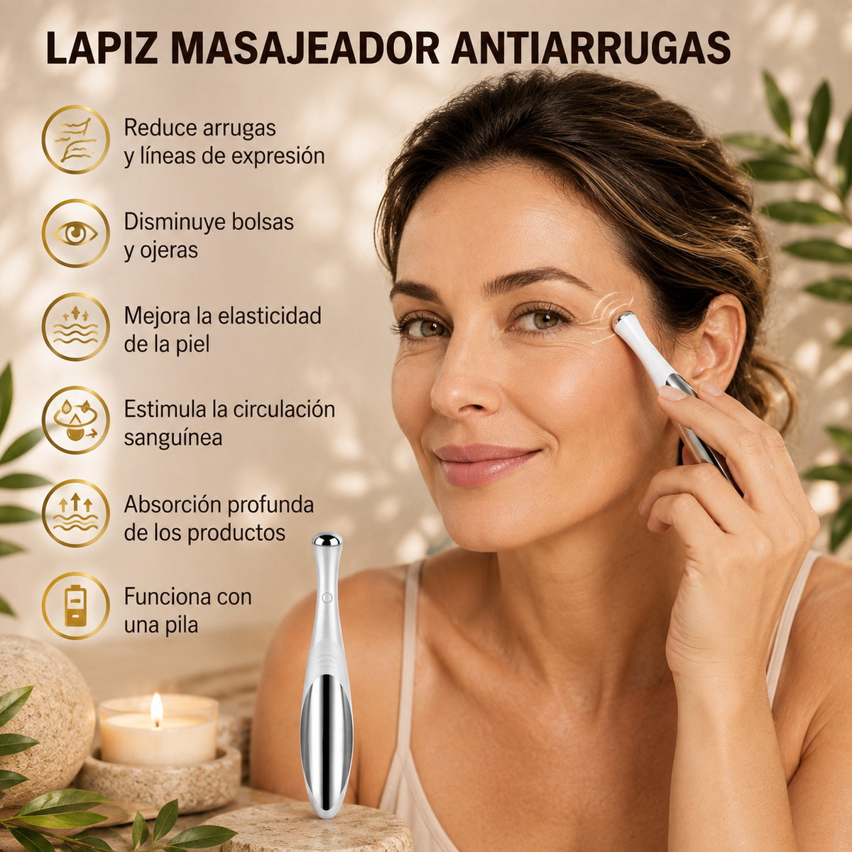 LIFTORA®️ - LÁPIZ MASAJEADOR ANTIARRUGAS