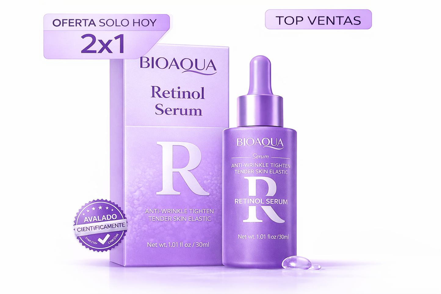 BIOAQUA® – Sérum con Retinol y Ácido Hialurónico
